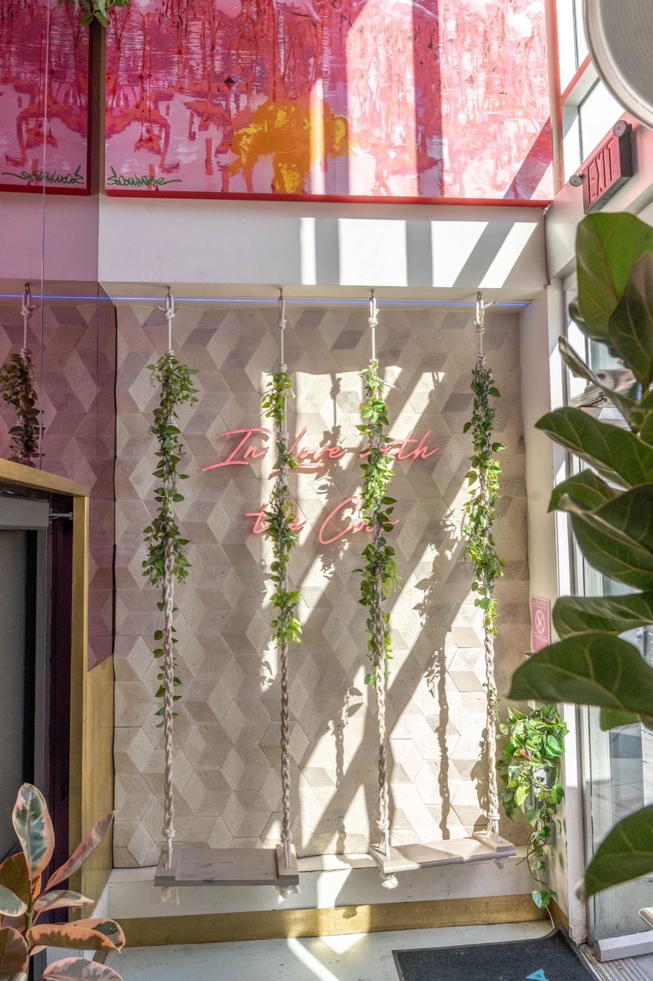 In Love with the Coco neon sign at Coco Maya Little Italy San Diego